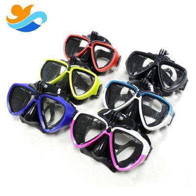 China 180 New Wide View Glass Equipment Video Camera Snorkeling Diving Mask for sale