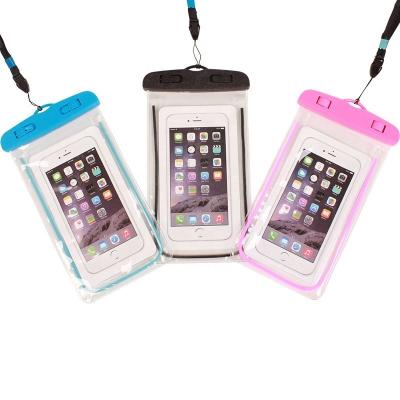 China 100% Eco-friendly PVC Water Sports Products Transparent Cell Phone Swimming Waterproof Phone Case Bags for sale