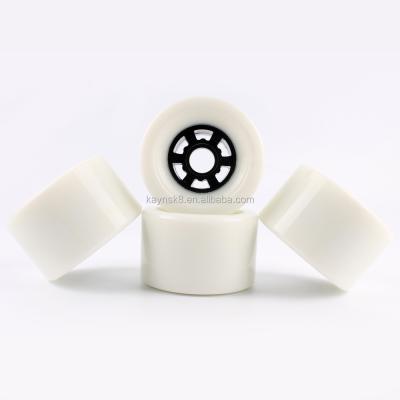 China PU Set 4 Wheel Road Racing Longboard Electric Skateboard Wheels 80mm PE 78A Hub for sale