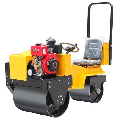 China Building Material Shops 700Kg Double Drum Soil Asphalt Road Roller Compactor Small Diesel Road Roller For Sale for sale