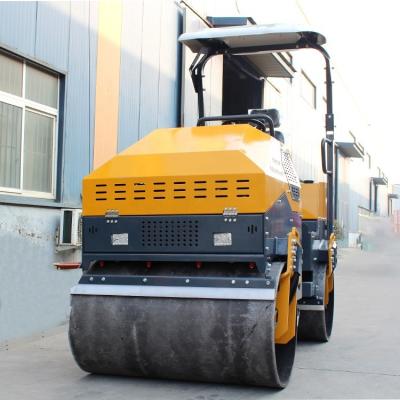 China Hotels 3 Ton Double Drum Vibratory Road Roller Mini Road Roller Compactor for sale