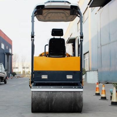 China Hotels Road Construction Machinery Road Roller 3000kg Walk Behind Double Drum Roller For Sale for sale