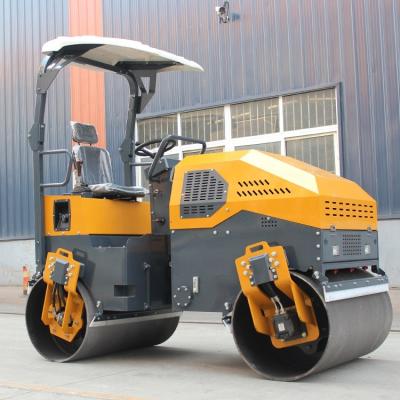 China Hotels Double Drums Walk Behind Asphalt Road Mini Vibrator Tandem Roller for sale