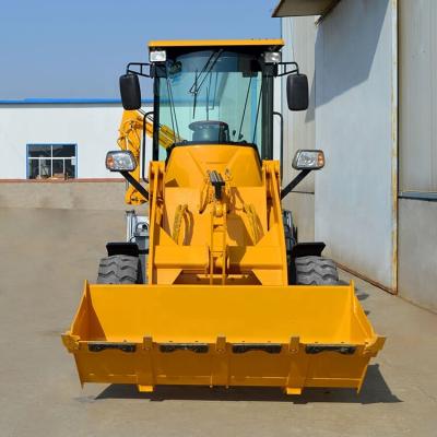 China Hotels HUAQI 4 Wheel Towable Small Mini Backhoe Loader Mini Retroexcavadora for sale