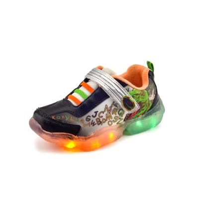 China Flat Breathable Kids Fashion China Manufacturer LED Light Up Kid Casual Shoes for sale