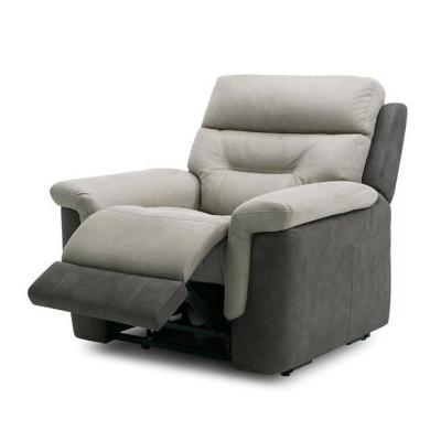 China Baihai Brown Seater Expandable Leather Single Memory Foam Electric Recliner Chair For Old for sale