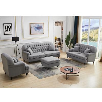 China Sofa in 1+2+3+ottoman or optional new next match 2019 light gray fabric modern sofa sets for sale