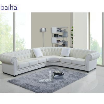 China U shape leather sofa factory hot sale corner Chesterfield sofa set, Chesterfield sofa from sofa manufacturer for sale