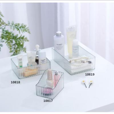 China QM Eco-Friendly Factory Wholesale Clear Plastic Cosmetics Organizer Bedroom Storage Box for sale