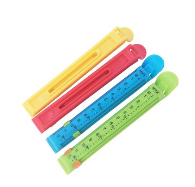 China Various QM Color 120mm Viable Plastic Food Bag Sealer Sealing Clip With Date for sale