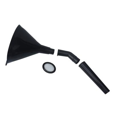 China QM Taizhou Viable Professional Manufacturer Oval Plastic Car Motorcycle Oiling Funnel Large Filtering Funnel for sale