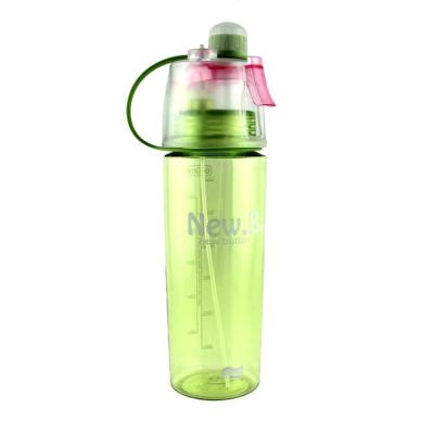 China Sustainable 600ML School Kids Mist Plastic Water Spray Drink Bottle And Sip Sports Water Bottle for sale