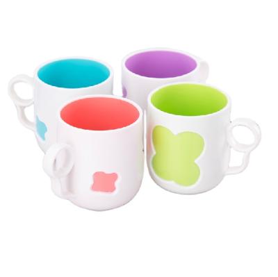 China QM Sustainable Wholesale High Quality Flower Shaped Water Cup Drinkware Flower Shaped Coffee Mug for sale