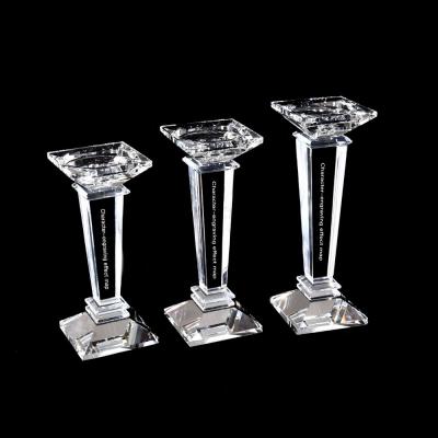 China 2021 ECO-frendly New Arrival Crystal Wedding/Crystal Candle Holder Home/Party Decoration for sale