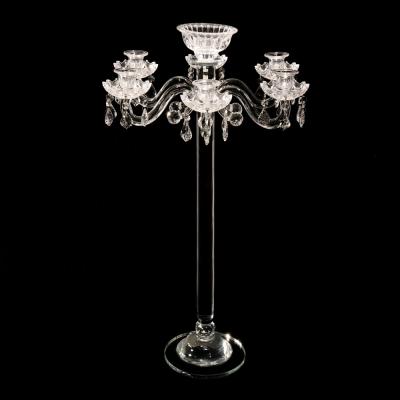 China MH-Z114 Europe 6am with Flower Cup/Crystal Centerpiece Candelabra Wedding Decoration for sale