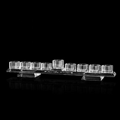 China ECO-frendly MH-Z207 Crystal Menorah Candle Holder Hanukkah Hanukkah Crystal Candelabra for sale