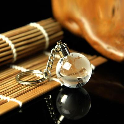 China ECO-frendly colorful led light basketball/soccer/crystal world globe crystal led key chain crystal key chain for sale