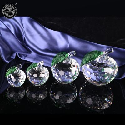 China MH-A001 China Apple Set Faceted Crystal Souvenir for sale