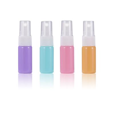 China 10ml Pink Blue Purple Empty Cosmetic Glass Bottle Refillable Fine Mist Spray Bottle For Travel And Cleaning for sale