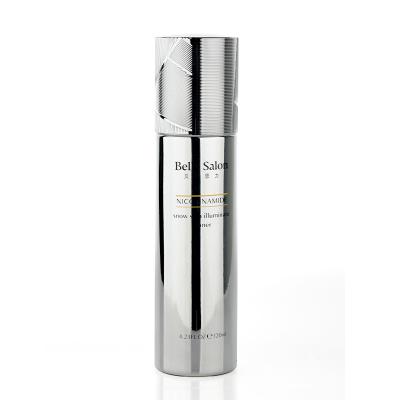 China Luxury Silver Galvanized Personal Care Skin Care Spray Bottles Full Glass Cosmetic Bottle for sale