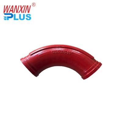 China Building Material Shops Zoomlion Concrete Pipeline Dn125 Curving Pipe Elbow Conduit Elbow for sale