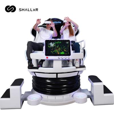 China Metal 9D 360 VR Game Cinema Simulator Double VR Machine Egg Chair zu verkaufen