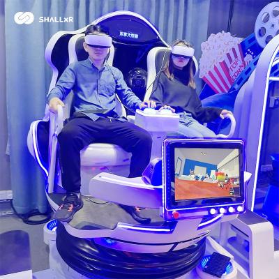 China Metal Factory Virtual Reality Simulation Rides 2 Seats 9d 360 Vr Cinema Motion Egg Chair Te koop