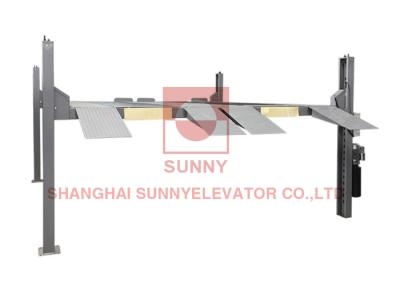 China Double Wide 4 Post Car Parking Lift 4000kg Load Hydraulic Driven Compact Design for sale