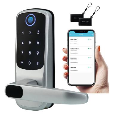 China Apartment Manufacturer Door Handle Security Digital Fingerprint Smart Keyless Door Lock/Gudlaif Wifi TUYA APP Door Lock for Office/Bedroom/Hotel for sale