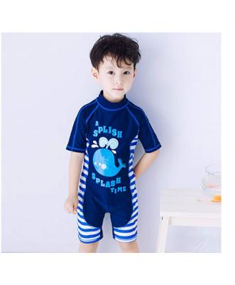 China Baby 2T-7T Short Sleeve Boys Kids Dinosaur Rashguard One-Piece Swimsuit and Dinosaurs Hats for sale