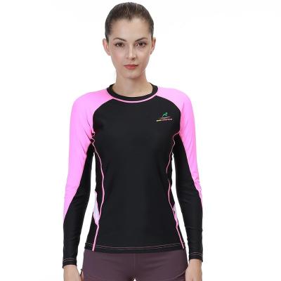 China Short Sleeve Women Long Sleeve Printed Rash Guard Shirt Rashguard Top UPF50+ Vest Rash Guard Surf Sports for sale