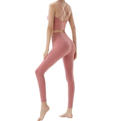 China Breathable High Waist Workout Leggings Yoga Set for sale