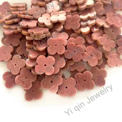 China 2021 Hot Sale 2021 Hot Sale Color Brand Jewelry Accessories Clover Gems Four Leaf Rhodonite Clover Natural Pink Stone for sale