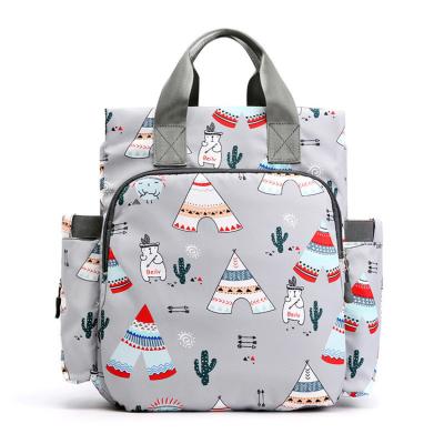 China Water Resistant Baby Care Diaper Bag Backpack Large Capacity Mother Backpack Maternity Bag for sale