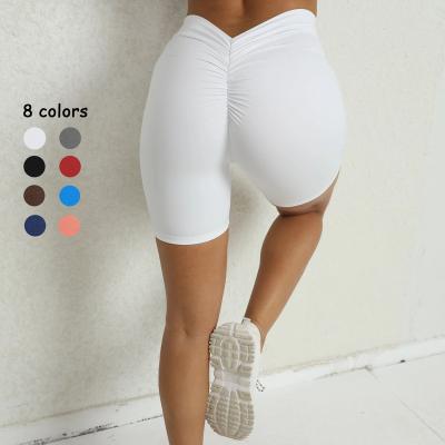 China High Waist Women Workout Gym Shorts Butt Crack! crack! booty shorts creams yoga shorts workout clothes women sports shorts for sale