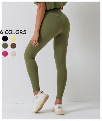 China S-XL Breathable Fitness Women Sports Yoga Leggings Gym Gaiters Elastic Solid Pants Seamless High Waist Leggings Female for sale