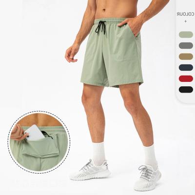 China Anti-wrinkle Men's Drawstring Shorts With Pocket Mens Gym Training Shorts Sports Casual Wear Fitness Workout Running Sportswear for sale