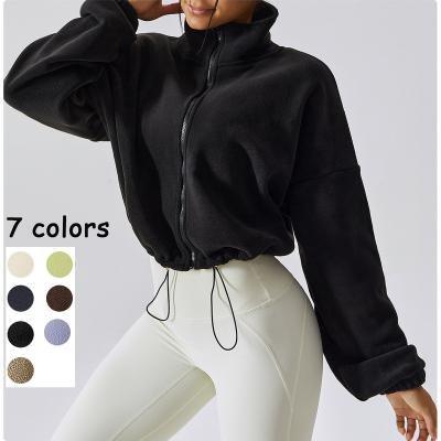 China Warm Casual Austrian Lamb Fleece Jacket Sports Jacket Autumn Stand Up Collar Loose Outer Breathable Velvet Tops for sale