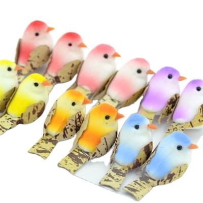 China Cheap Home Wedding Party Mini Artificial Glittering Foam Birds Handwork Diy Gift Box Decorative Props for sale