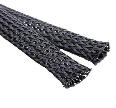 China Corrosion resistance quality best selling black white cable sleeve split braided tube with cheapest price for sale