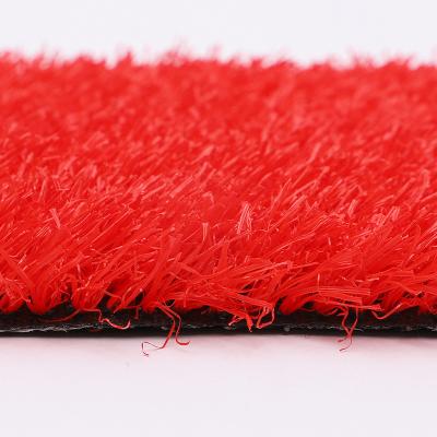 China Landscaping Plastic Production Line Wedding Floor Turf Wholesale Red Large Leisure Grass Artificial Lawn For Wall for sale