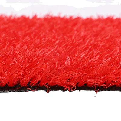 China Landscaping Good Quality Birthday Decoration Leisure Big Red Grass Finely Treated Artificial Lawn For Garden for sale