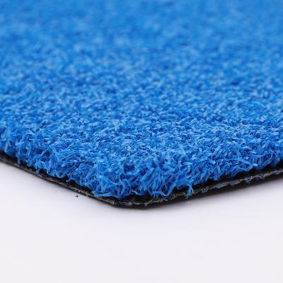 China Hot Selling Multifunctional Outdoor Blue Curly Yarn Party Mat Garden Carpet Decoration Artificial Lawn for sale