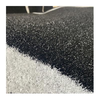 China Garden Factory Wholesale Price Finely Processed Sports Flooring Grass Black Curved Silk Artificial Turf for sale