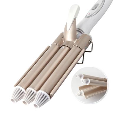 China 3 Barrel Curling Iron Ceramic Fast Heating Hair Waver Wave Curler Styling Tools for sale