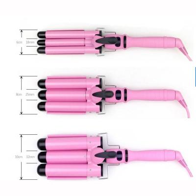 China Safety Professional Tools Automatic Hair Curling Iron 3 Rolls Hair To Hesitate Styling Hair Wand Magic Wand for sale