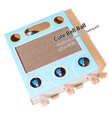 China Wholesale Multifunctional Solid Wood Cat Boxed Viable Beat-a-mole Interactive Cat Toy Scratching Board Toys for sale