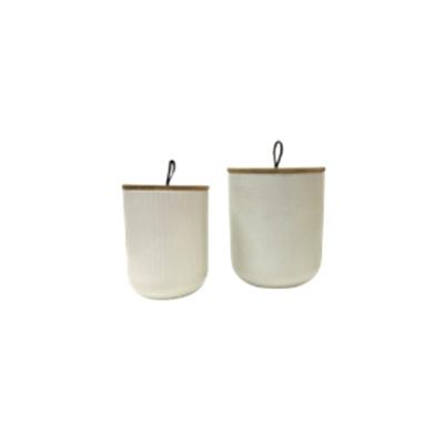 China Factory Price Kitchen Viable Storage Jar Ceramic Storage Bottle 2 Pcs Set Canister (S+M) for sale