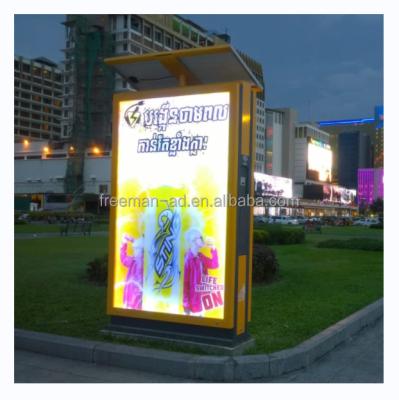 China Adverti Galvanized Steel Outdoor Solar Light Box Solar Advertising BoxScrolling LED Mupi for sale