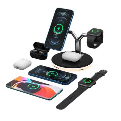 China Magnetic Smart Watch 10w 15w 20w Qi Wireless Charger 3 in 1 Wireless Charger Dock Fast Charging Station for Apple Watch Airpods iPhone for sale